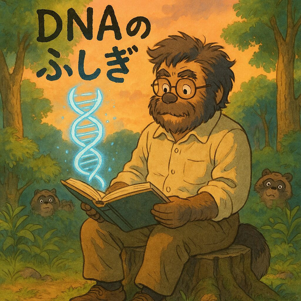 ふしぎなコード：森で読書する紳士 (AI画像)