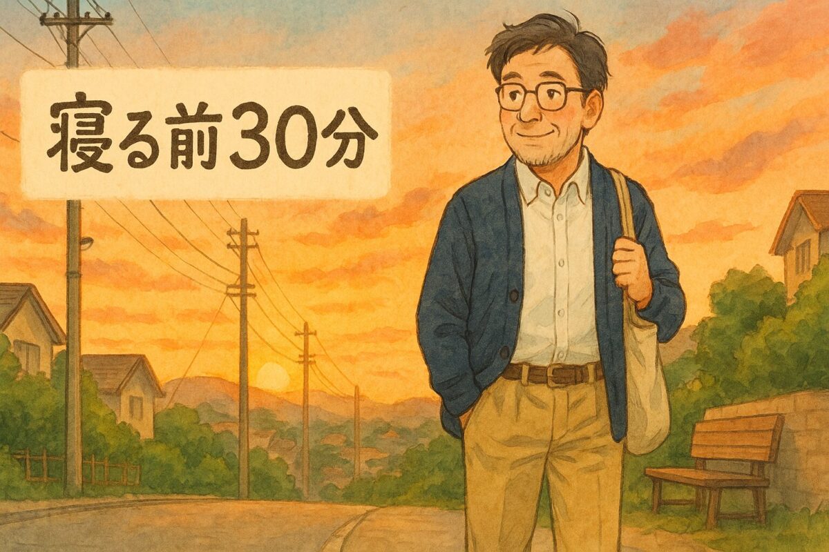 就寝前の散歩（AI画像）