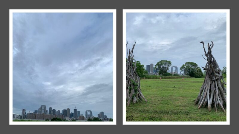 梅田の高層ビル群が堪能できる淀川キャンンプフィールド