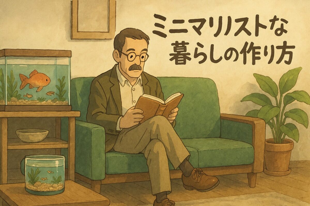ミニマリストのライフスタイル、おやじの読書、ジブリ風