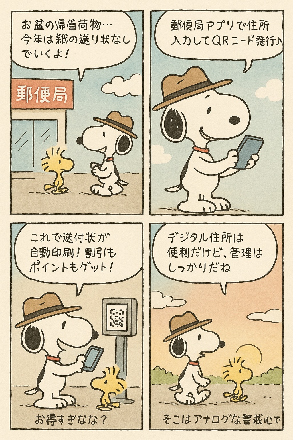 郵便局アプリを使って荷物を送ります、紙の送付状は必要なしで割引もポイントも (2025年8月)