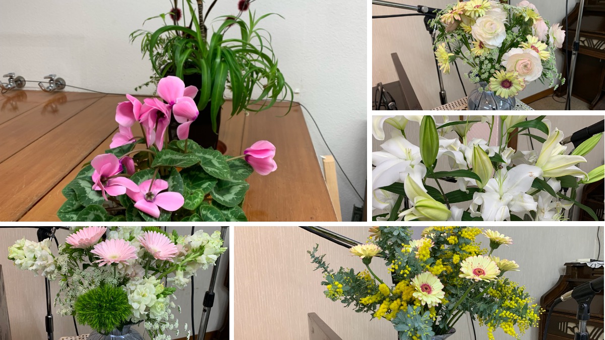 2026年3月から4月1週目の教会の生花