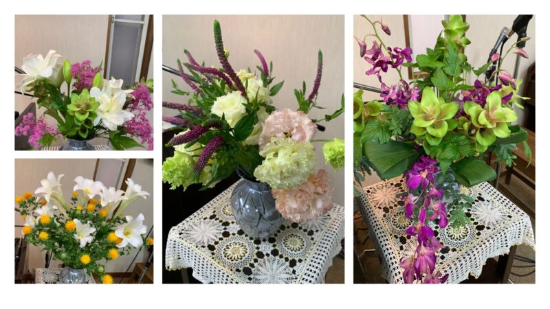 2027年6月から7月1週目の教会の生花
