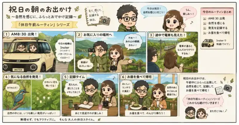 祝日の朝のお出かけ(インスター)